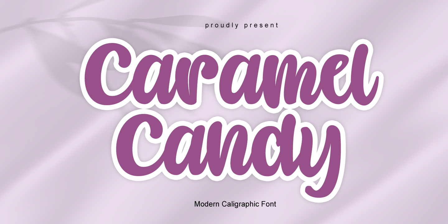 Ejemplo de fuente Caramel Candy